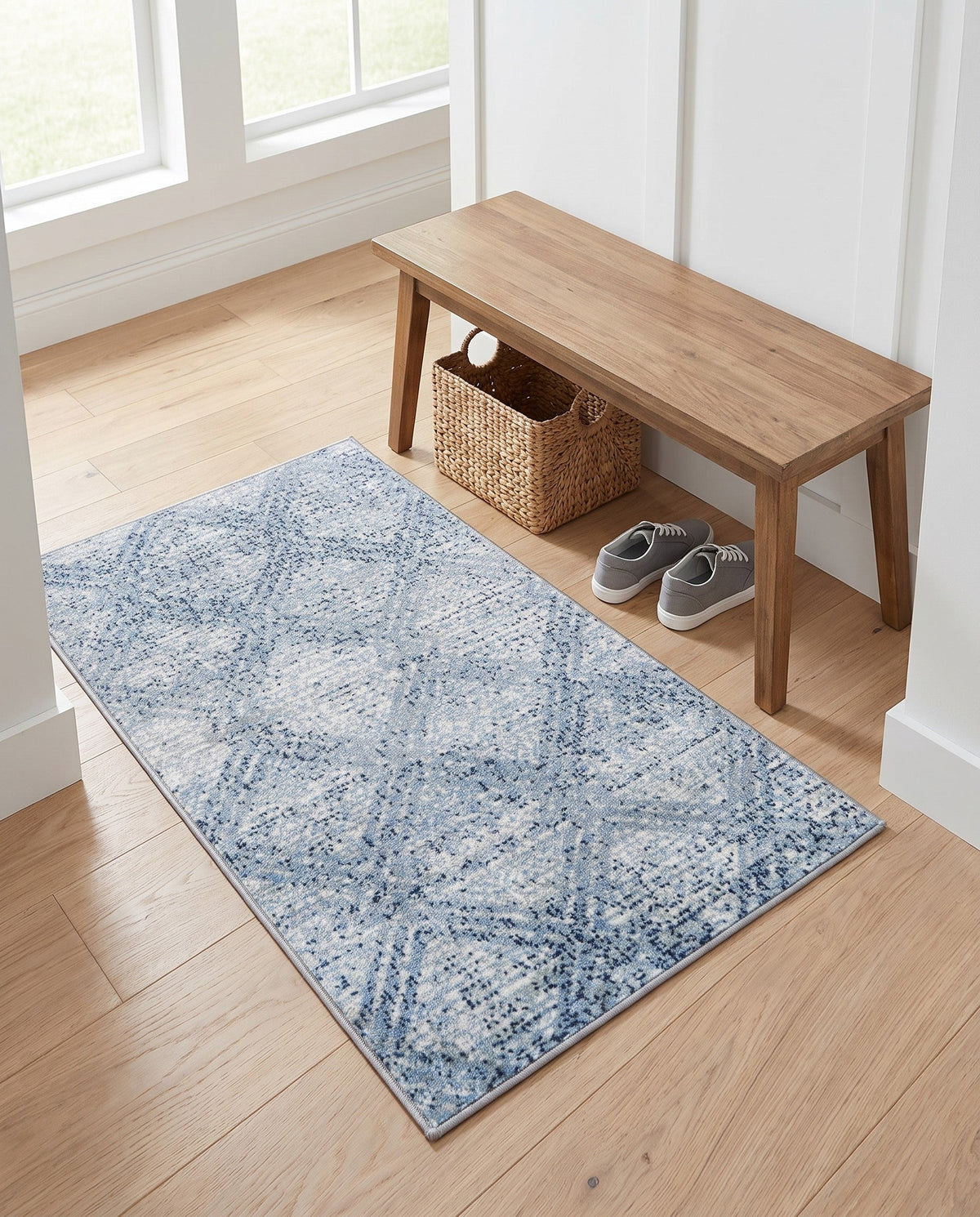 Aegean Elegance Washables Collection Area Rug -  Tinos Runner Blue  lifestyle 201