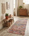 Thar Cotton Collection Area Rug - Alleppey Runner Multi White  lifestyle 77