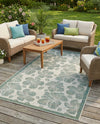 Coastal Terrace Collection Area Rug -  Marina Rectangle Ivory and Beige  lifestyle 13
