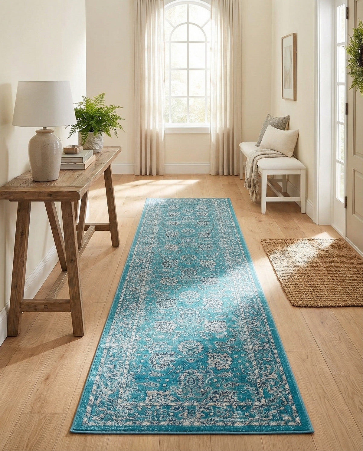 Geneva Terrace Collection Area Rug -  Lausanne Runner Blue  lifestyle 161