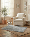Sahara Berber Wool Collection Area Rug - Marrakesh Rectangle Silver Gray  lifestyle 34