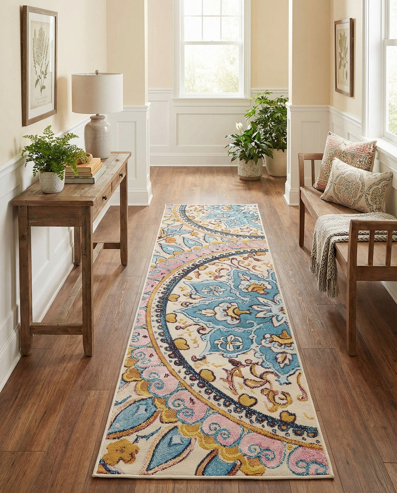 Patio Heritage Collection Area Rug - Tuscany Runner Multi  lifestyle 55