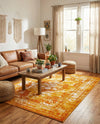 Riviera Elegance Collection Area Rug -  Menton (Orange) Rectangle Orange  lifestyle 12