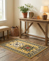 Tabriz Tapestries Collection Area Rug - Azerbaijan (Cream) Rectangle Cream  lifestyle 18