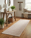 Seaside Stripes Collection Area Rug -  Boardwalk (Red) Runner Red  lifestyle 73