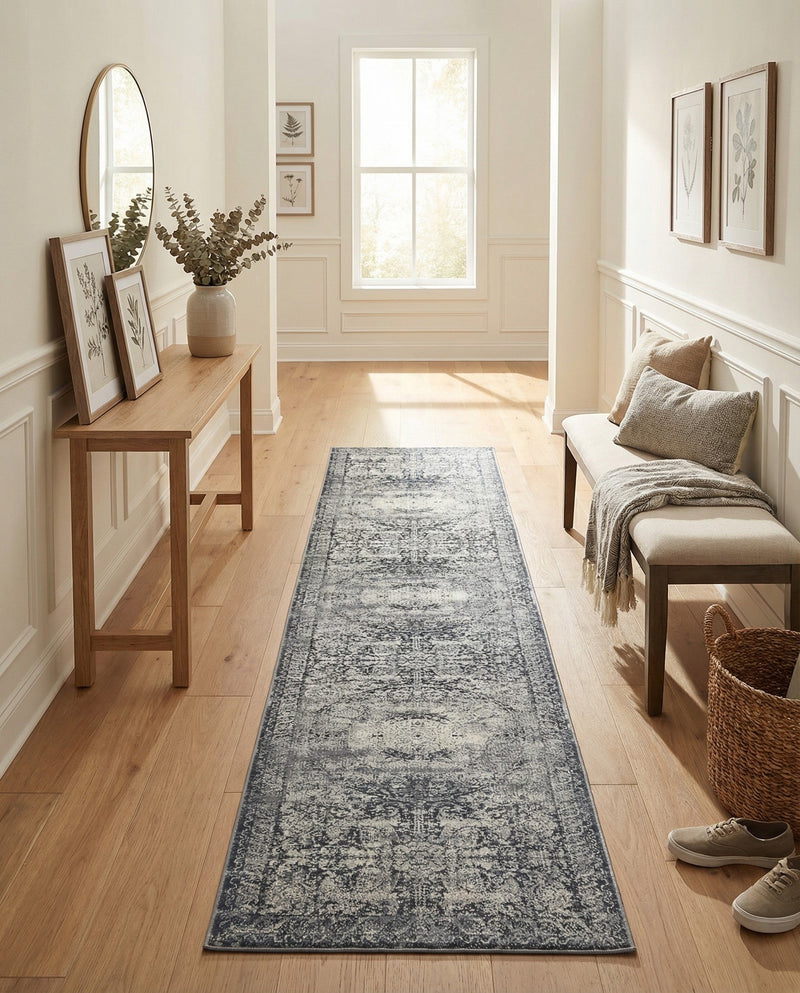 Coastal Manor Collection Area Rug -  Sailview Runner Dark Blue  lifestyle 25