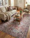 Heritage Elegance Collection Area Rug -  Hampton Rectangle Antique Red  lifestyle 17