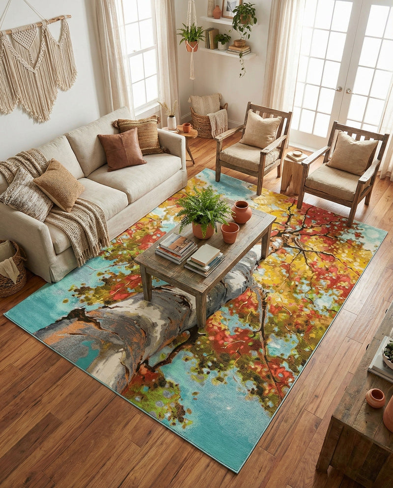 Seaside Blooms Collection Area Rug - Eden Rectangle Multi  lifestyle 23