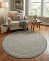 Savannah Pergola Collection Area Rug - Savannah Round Gray  lifestyle 68