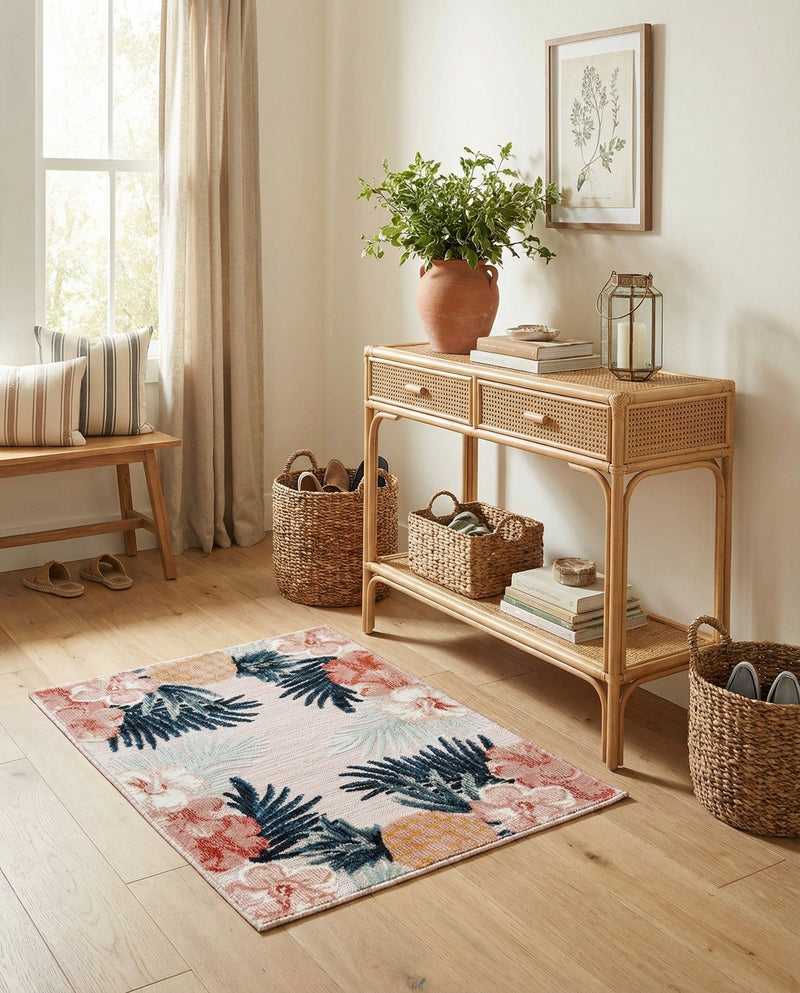 Seaside Blooms Collection Area Rug - Haven Rectangle Pink  lifestyle 39