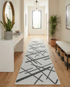 Urban Terrace Collection Area Rug -  Bowery Runner Black and White  lifestyle 26