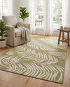 Seaside Blooms Collection Area Rug - Verdure (Green) Rectangle Green  lifestyle 13