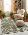 Desert Nomad Terrace Collection Area Rug - Sahara (Green) Rectangle Green  lifestyle 16