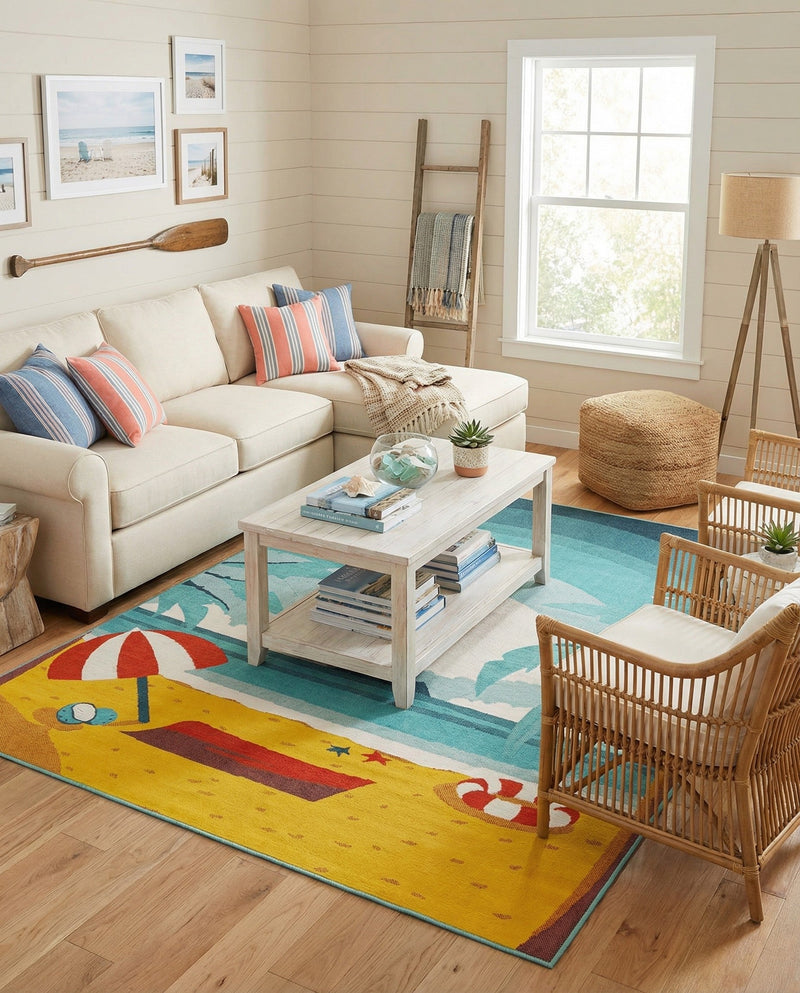 Seaside Haven Rugs Collection Area Rug -  Dockside Rectangle Multi  lifestyle 24