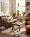 Sahara Chic Collection Area Rug -  Tuareg Rectangle Pink  lifestyle 16