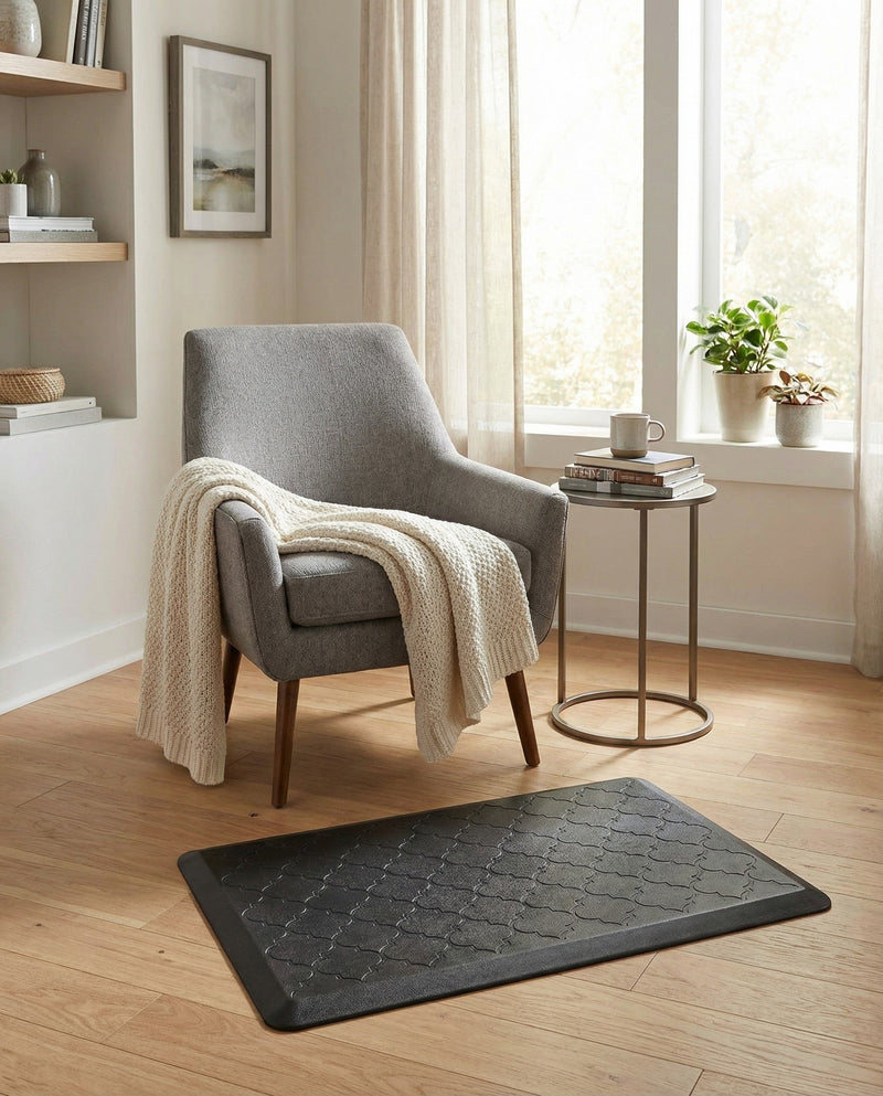 Cozy Mat Collection Area Rug -  Eden Rectangle Black  lifestyle 25