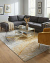Bloomsbury Elegance Collection Area Rug -  Westminster Rectangle Yellow Gray  lifestyle 44