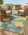 Coastal Terrace Collection Area Rug -  Cove Rectangle Blue  lifestyle 11
