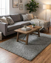 Cozy Comfort Shag Collection Area Rug - Haven (Cloud Gray) Rectangle Cloud Gray  lifestyle 14