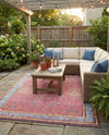 Patio Heritage Collection Area Rug -  Serenity Rectangle Vintage Salmon Coral  lifestyle 12