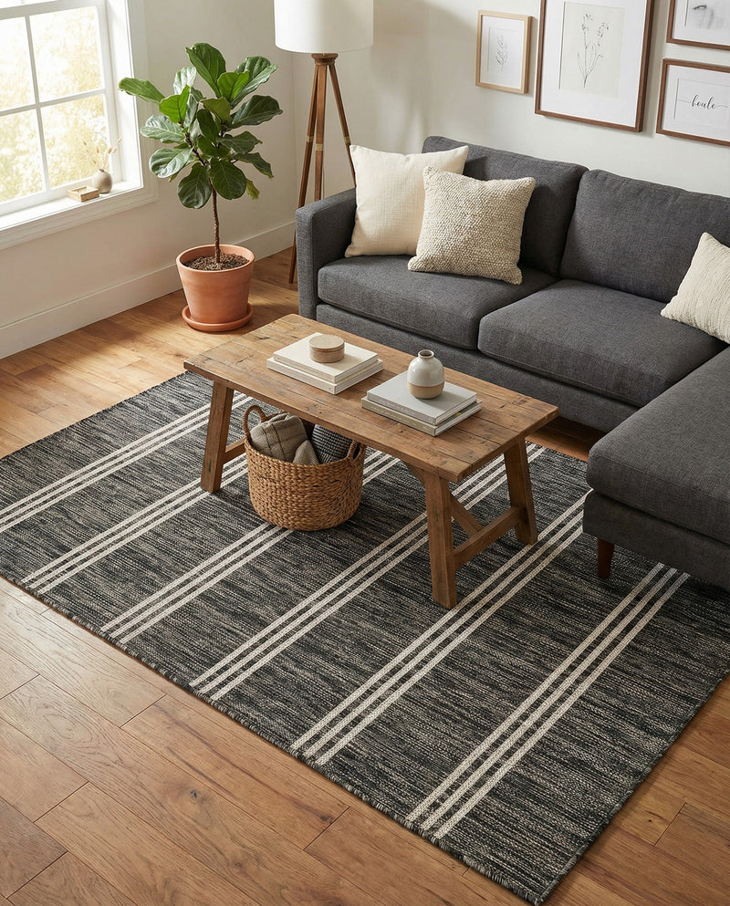 Urban Oasis Rugs Collection Area Rug -  District (Charcoal) Rectangle Charcoal  lifestyle 27