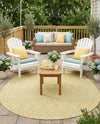 Urban Oasis Rugs Collection Area Rug -  Boulevard (Yellow and Aqua) Oval Yellow and Aqua  lifestyle 43
