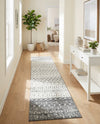 Mediterranean Lattice Collection Area Rug -  Casablanca (Ivory and Gray) Runner Ivory and Gray  lifestyle 86