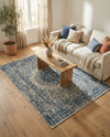 Patio Heritage Collection Area Rug -  Lafayette (Blue) Rectangle Blue  lifestyle 5