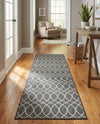 Savannah Pergola Collection Area Rug -  Pavilion (Charcoal) Runner Charcoal  lifestyle 55