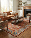 Patio Heritage Collection Area Rug -  Eden Rectangle Antique Red  lifestyle 4
