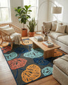 Caribbean Terrace Collection Area Rug -  Grenada Rectangle Charcoal  lifestyle 7