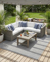 Jill Zarin Sedona Oasis Outdoor Collection Area Rug - Coconino (Silver Stars) Rectangle Silver Stars  lifestyle 16