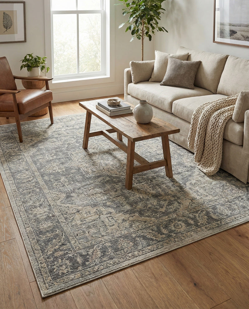 Cascade Range Collection Area Rug -  Shasta (Gray) Rectangle Gray  lifestyle 15