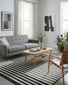 Copenhagen Edge Collection Area Rug -  Vesterbro Rectangle Black  lifestyle 49