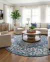 Urban Oasis Rugs Collection Area Rug -  Penthouse (Blue) Round Blue  lifestyle 69