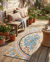 Patio Heritage Collection Area Rug - Tuscany Runner Multi  lifestyle 56