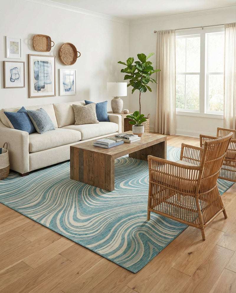 Urban Terrace Collection Area Rug - Soho Rectangle Light Aqua  lifestyle 15