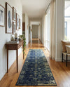 Riviera Elegance Collection Area Rug - Antibes (Navy Blue) Runner Navy Blue  lifestyle 77