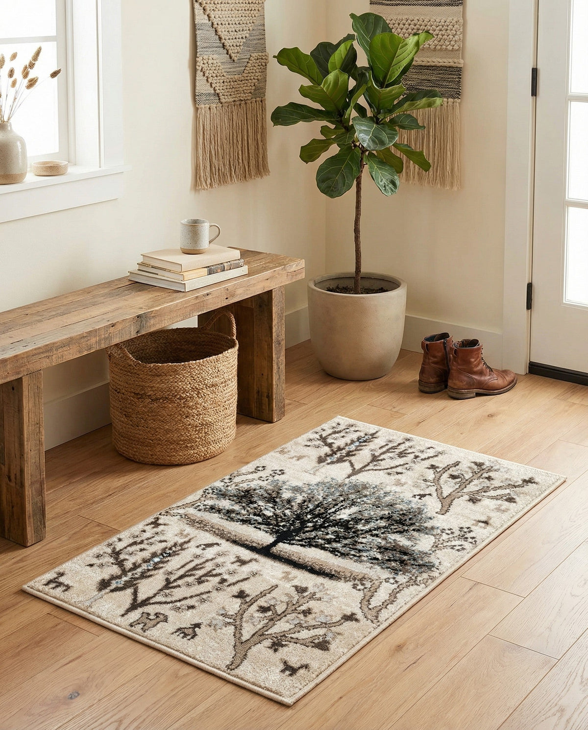 Coastal Haven Collection Area Rug -  Coastline Rectangle Beige  lifestyle 13