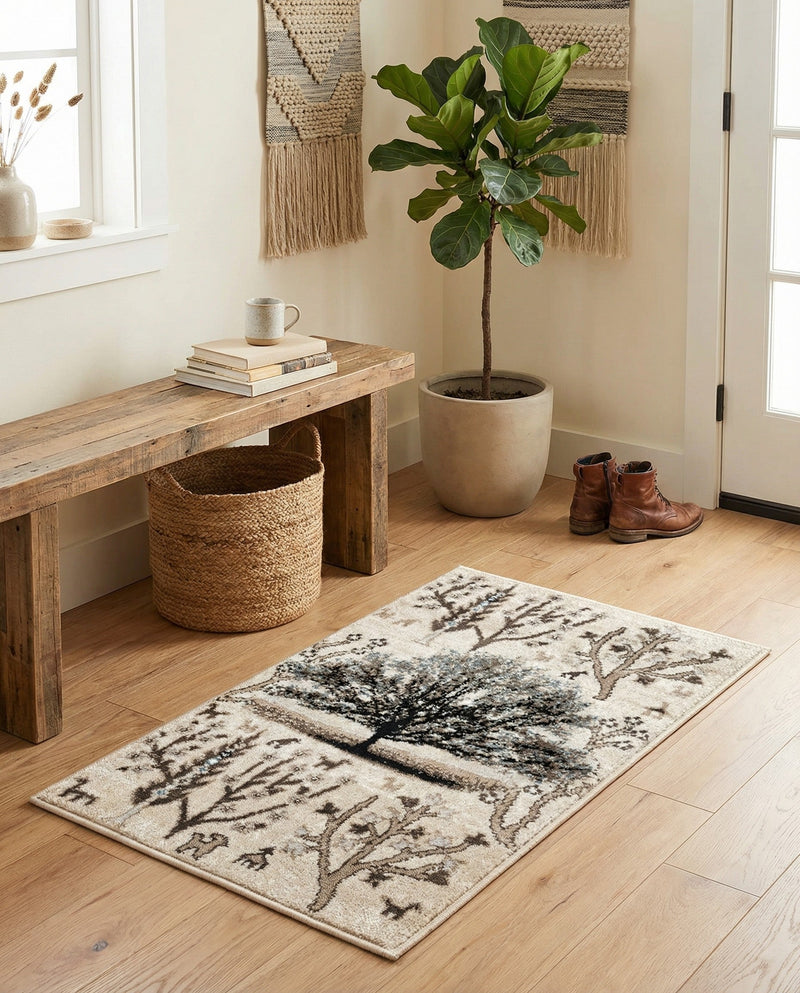 Coastal Haven Collection Area Rug -  Coastline Rectangle Beige  lifestyle 13