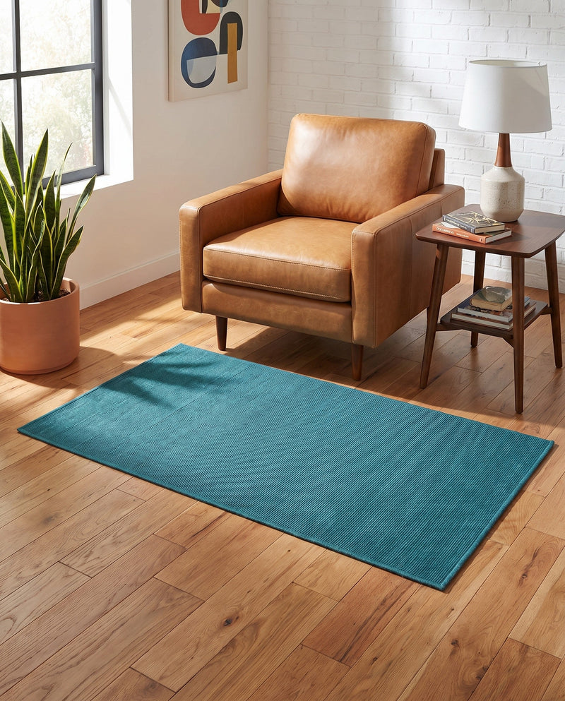 Soho Elegance Collection Area Rug - Chelsea (Turquoise) Rectangle Turquoise  lifestyle 30
