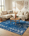 Brighton Stripes Collection Area Rug - Sussex (Navy Blue) Square Navy Blue  lifestyle 48