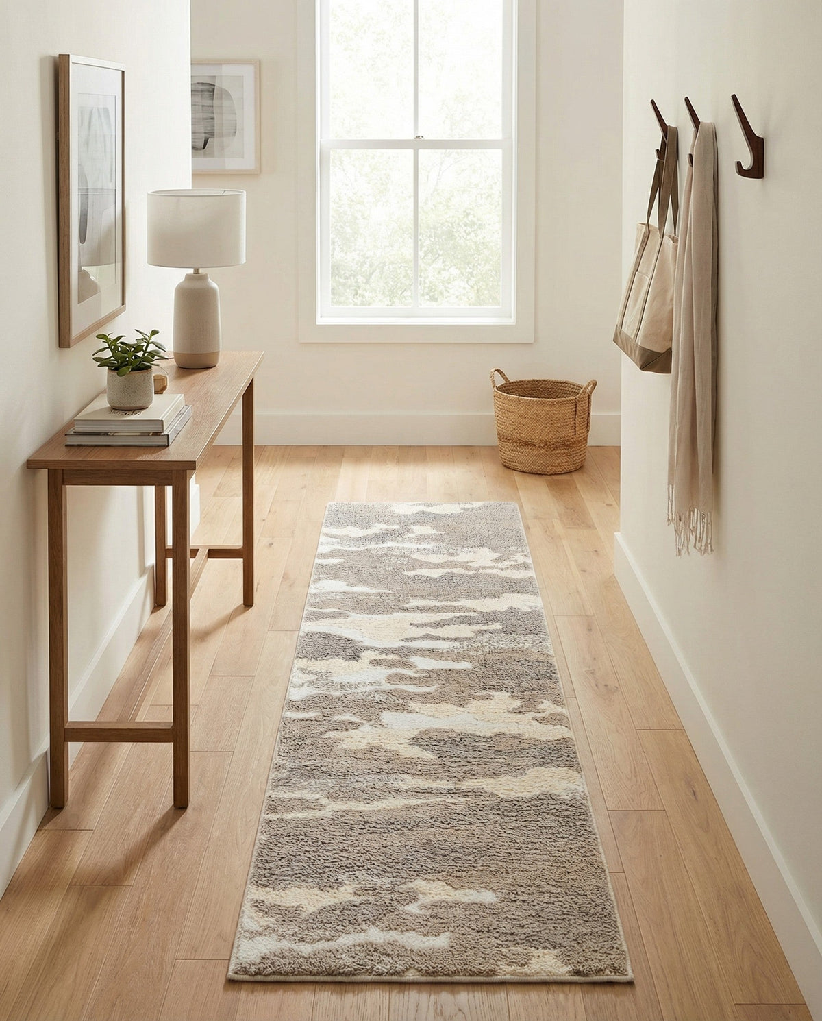 Sienna Collection Area Rug -  Veneto Runner Cloud Gray  lifestyle 111