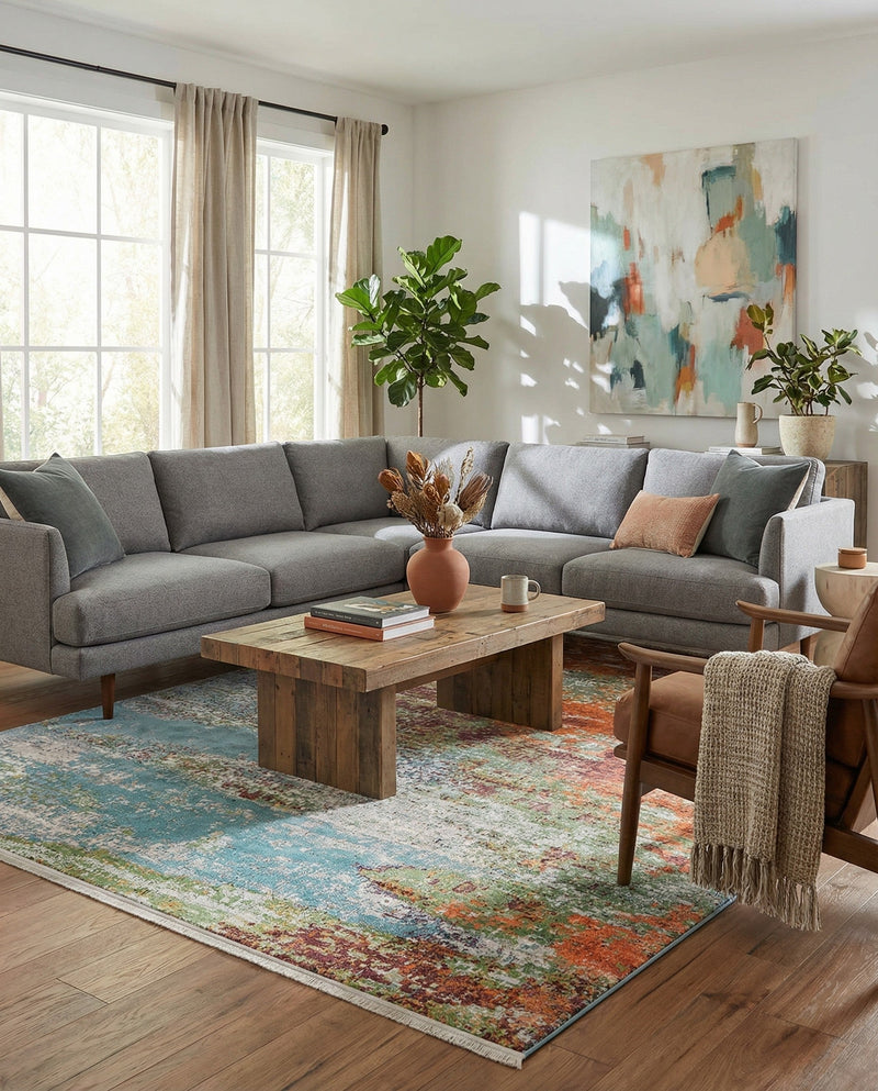 Arcadia Rugs Collection Area Rug -  Avalon Rectangle Multi  lifestyle 4