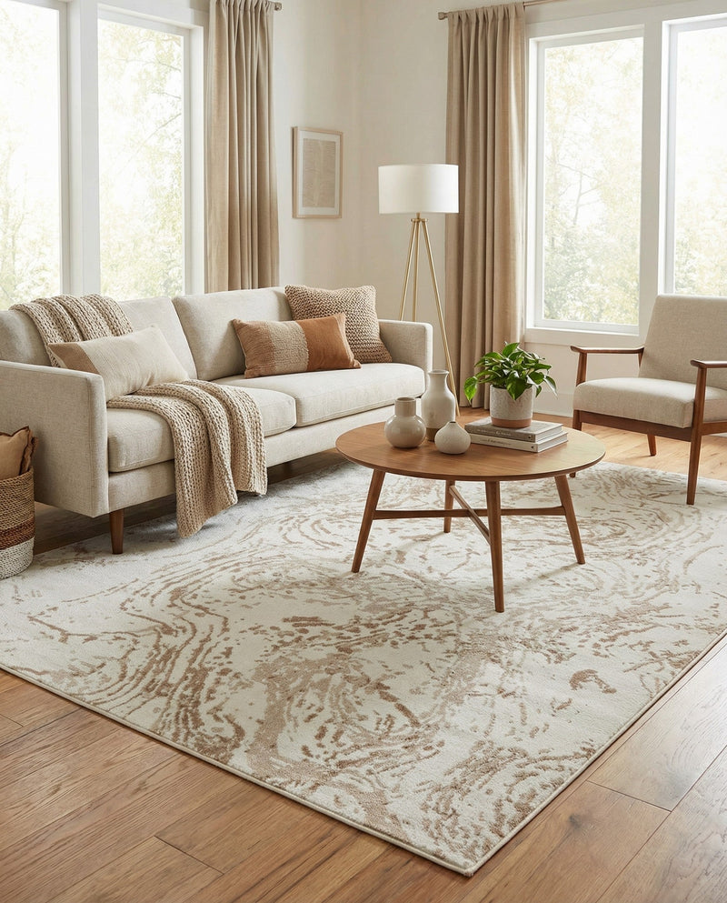 Coastal Haven Collection Area Rug -  Nautilus Rectangle Ivory  lifestyle 14
