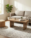 Geo Garden Lattice Collection Area Rug -  Andalusia Rectangle Ivory  lifestyle 33