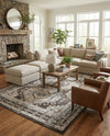 Savannah Elegance Collection Area Rug -  Tybee (Gray) Rectangle Gray  lifestyle 22