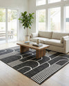 Urban Terrace Collection Area Rug -  Greenwich Rectangle Black and White  lifestyle 37