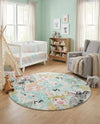 Wonder Tykes Collection Area Rug -  Splash Round Multi  lifestyle 55