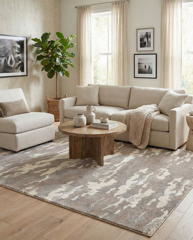 Sienna Collection Area Rug -  Veneto Rectangle Cloud Gray  lifestyle 49